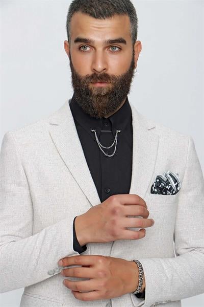 C 613 Slim Fit Taş Spor Ceket