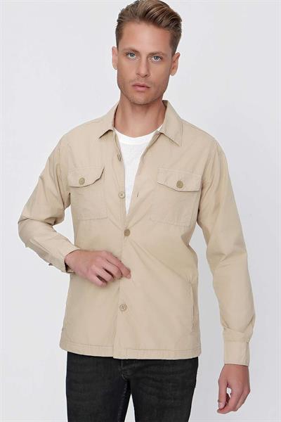 C 618 Slim Fit Bej Spor Ceket