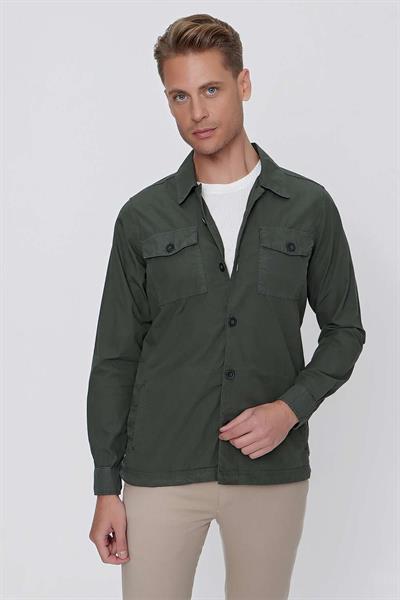 C 618 Slim Fit Haki Spor Ceket