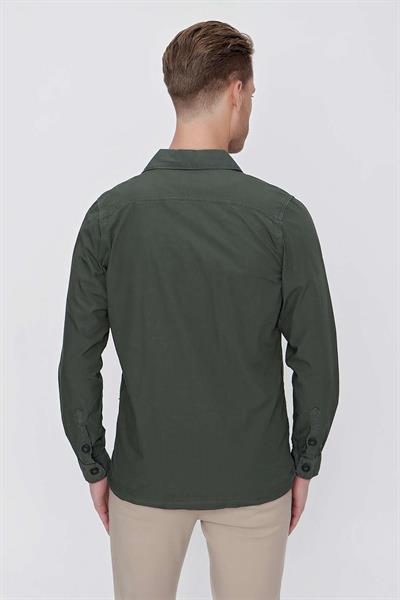 C 618 Slim Fit Haki Spor Ceket