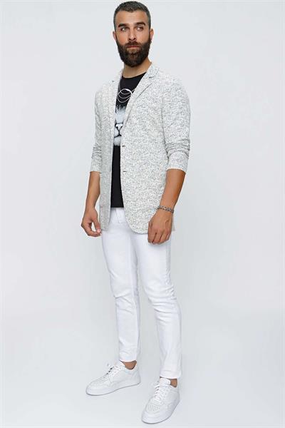 C 619 Slim Fit Krem Spor Ceket