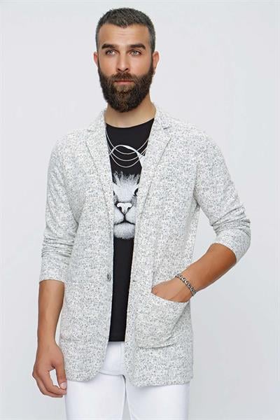 C 619 Slim Fit Krem Spor Ceket