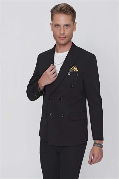 C 625 Slim Fit Siyah Spor Ceket