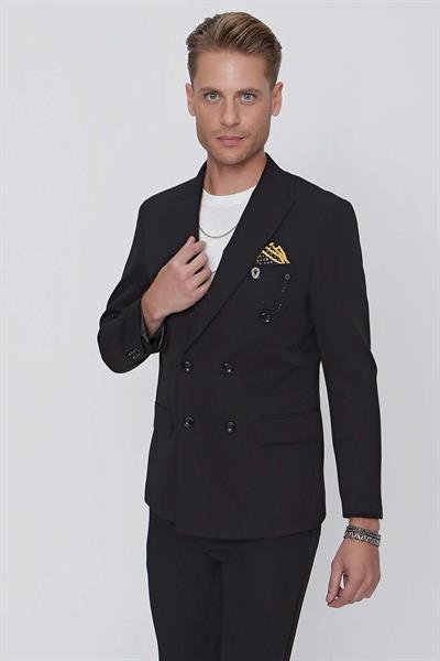 C 625 Slim Fit Siyah Spor Ceket