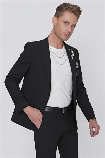 C 632 Slim Fit Siyah Spor Ceket