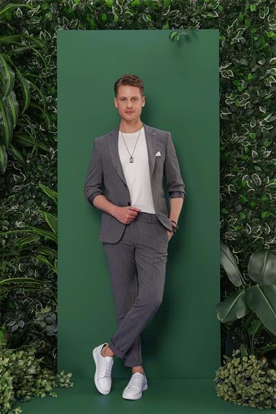 C 634 Slim Fit Füme Spor Ceket