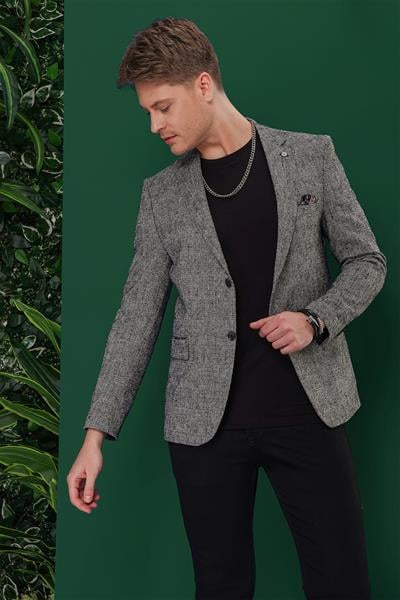 C 635 Slim Fit Siyah Spor Ceket