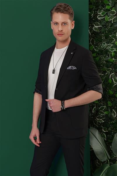 C 639 Slim Fit Siyah Spor Ceket