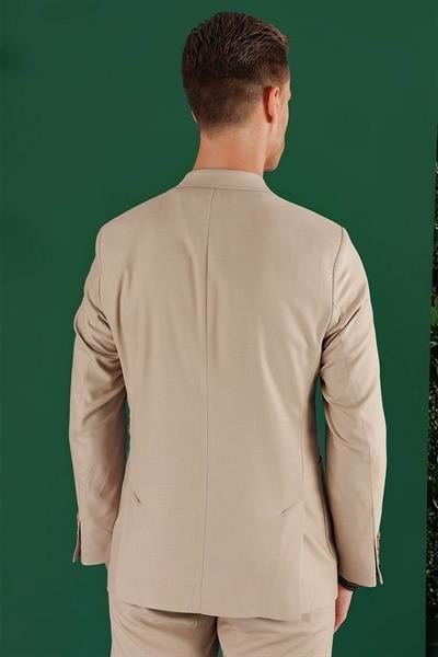 C 641 Slim Fit Bej Spor Ceket