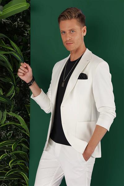C 643 Slim Fit Ekru Spor Ceket