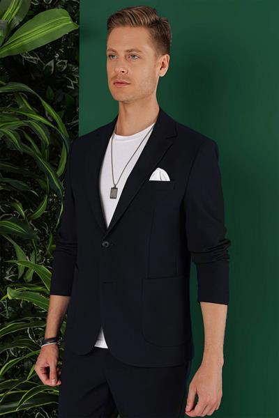 C 643 Slim Fit Lacivert Spor Ceket
