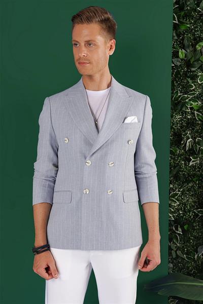 C 644 Slim Fit Mavi Spor Ceket