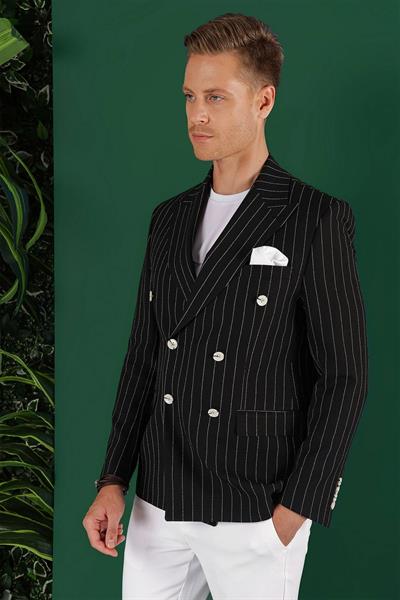 C 644 Slim Fit Siyah Spor Ceket