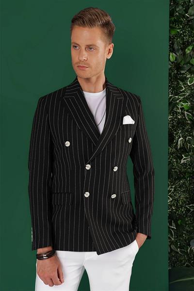 C 644 Slim Fit Siyah Spor Ceket