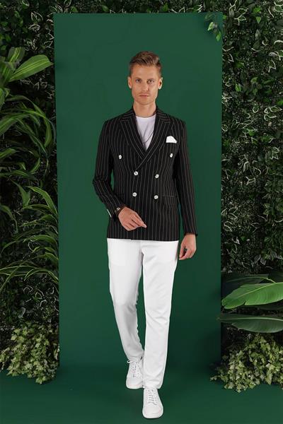 C 644 Slim Fit Siyah Spor Ceket