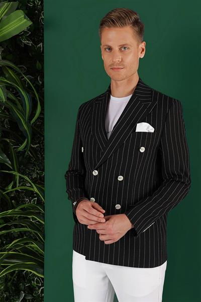 C 644 Slim Fit Siyah Spor Ceket