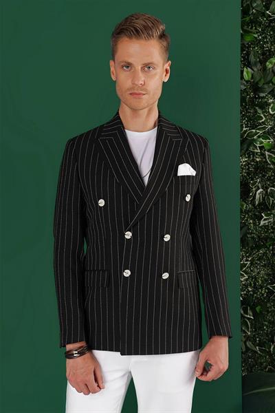 C 644 Slim Fit Siyah Spor Ceket
