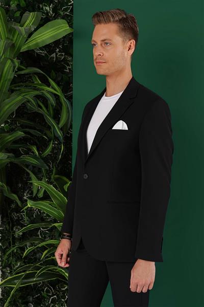 C 645 Slim Fit Siyah Spor Ceket