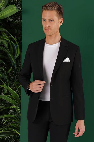 C 645 Slim Fit Siyah Spor Ceket