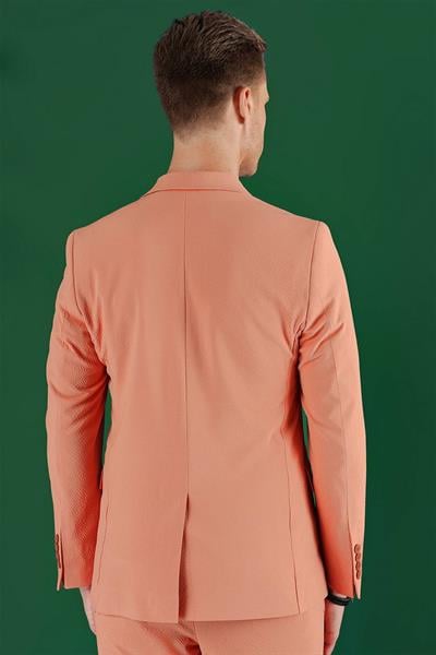 C 647 Slim Fit Mercan Spor Ceket
