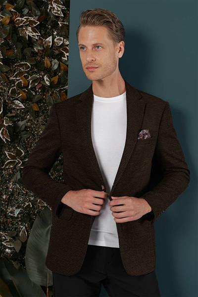C 650 Slim Fit Kahve Spor Ceket