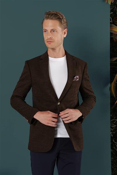 C 650 Slim Fit Kahve Spor Ceket