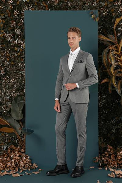 C 652 Slim Fit Gri Spor Ceket