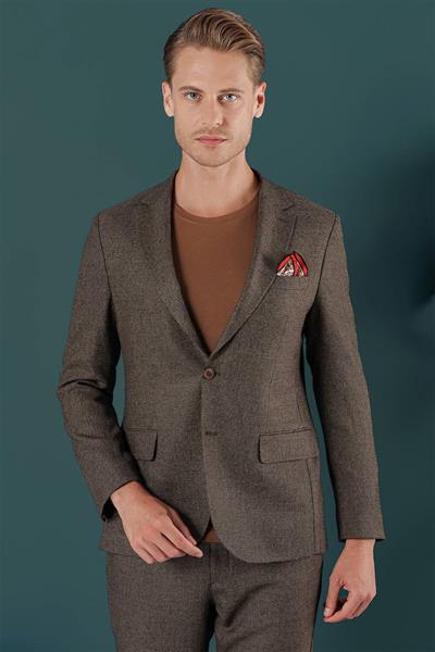 C 658 Slim Fit Kahve Spor Ceket