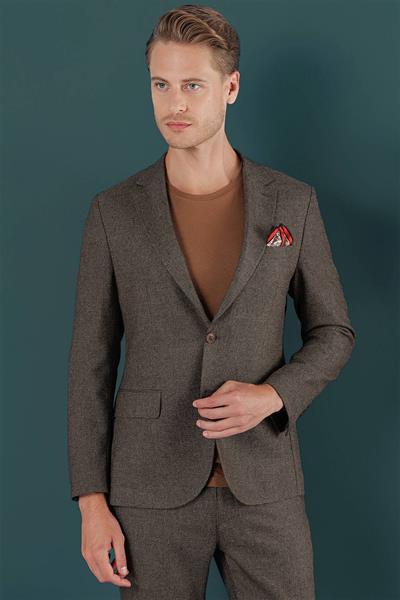 C 658 Slim Fit Kahve Spor Ceket