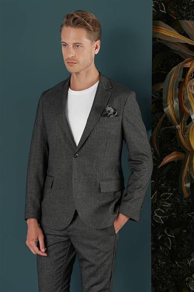 C 658 Slim Fit Siyah Spor Ceket
