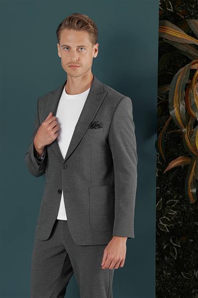 C 659 Slim Fit Antrasit Spor Ceket