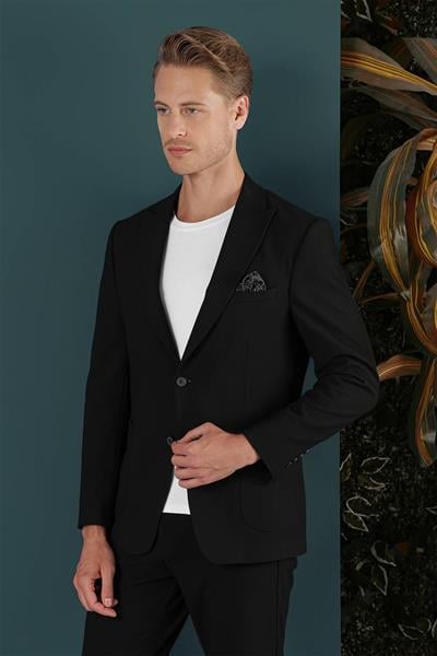 C 659 Slim Fit Siyah Spor Ceket