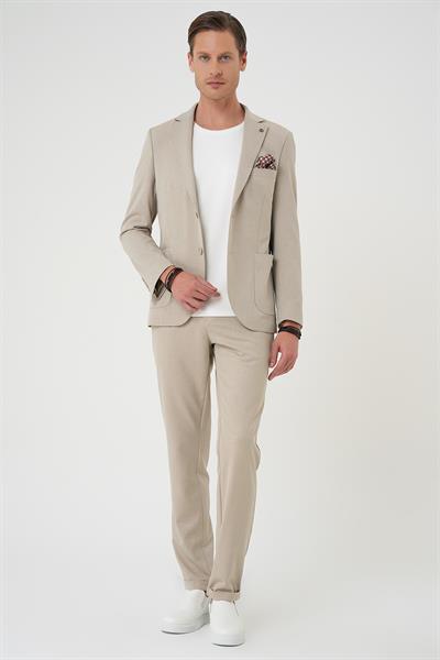 C 676 Slim Fit Bej Spor Ceket