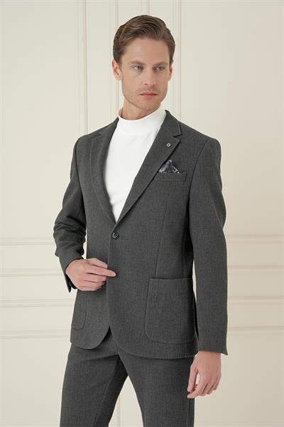 C 694 Slim Fit Füme Spor Ceket