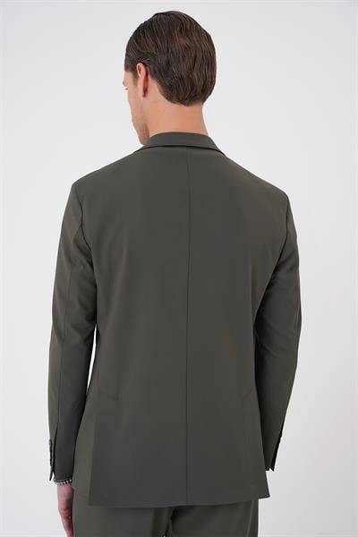 C 707 Comfort Fit Mono Yaka Torba Cep Casual Haki Ceket