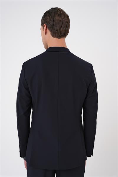 C 707 Comfort Fit Mono Yaka Torba Cep Casual Lacivert Ceket