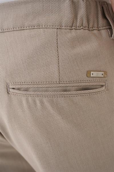 Comfort Fit Beli Lastikli Bej Jogger Pantolon  P 1183
