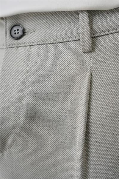 Comfort Fit Beli Lastikli Pileli Gri Jogger Pantolon  P 1182