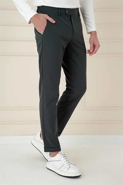 Comfort Fit Beli Lastikli Yan Cep Nefti Jogger Pantolon P 1150