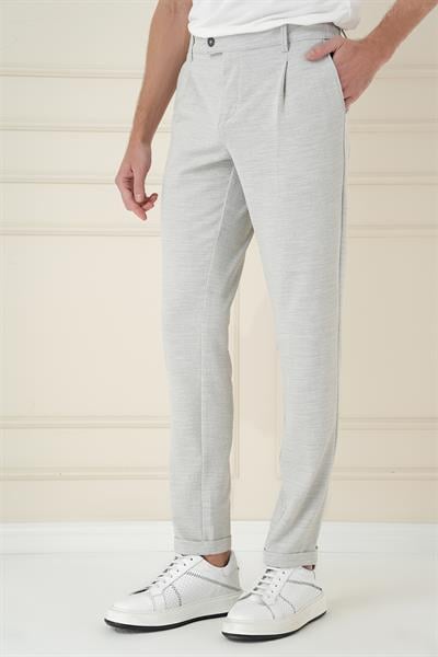 Comfort Fit Gofre Dokulu Beli Lastikli Pileli Taş Jogger Pantolon P 1174