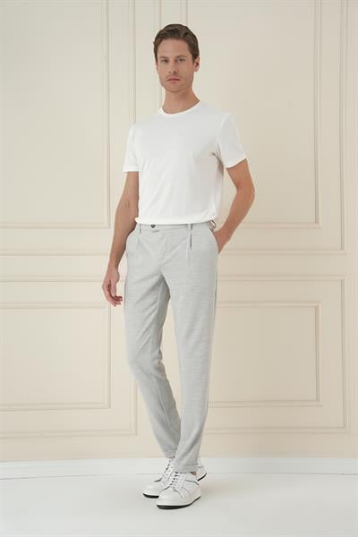 Comfort Fit Gofre Dokulu Beli Lastikli Pileli Taş Jogger Pantolon P 1174
