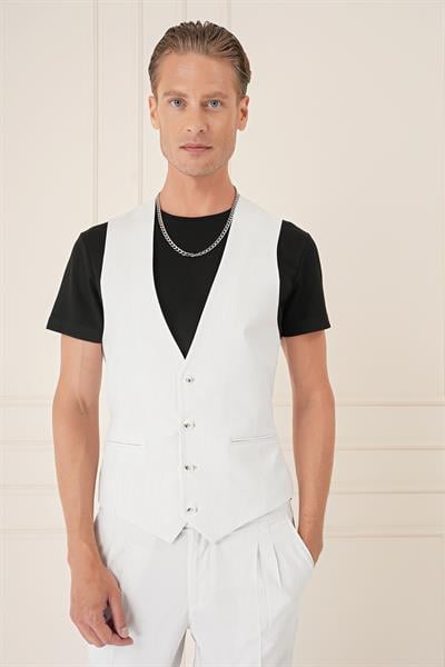 Comfort Fit Gofre Kumaş Pamuk Yelekli Casuel Taş Ceket C 678