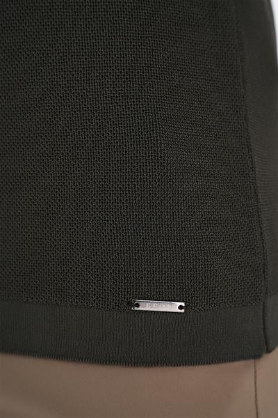 Comfort Fit Polo Yaka Kısa Kollu Haki Triko Tr 883