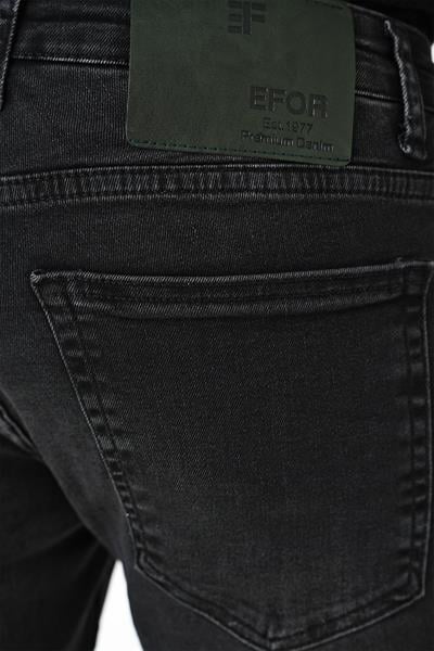 Denim 130 Slim Fit Beş Cepli Likralı Yıkamalı Siyah Jean Pantolon
