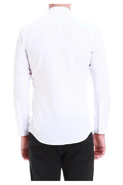 G 1397 Slim Fit Beyaz Spor Gömlek