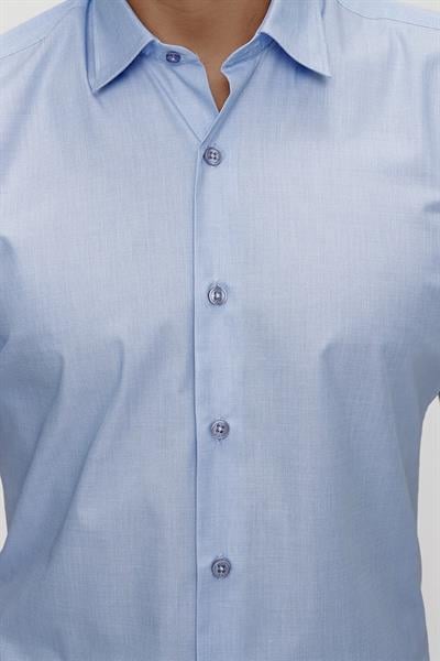 G 1474 Slim Fit Mavi Spor Gömlek