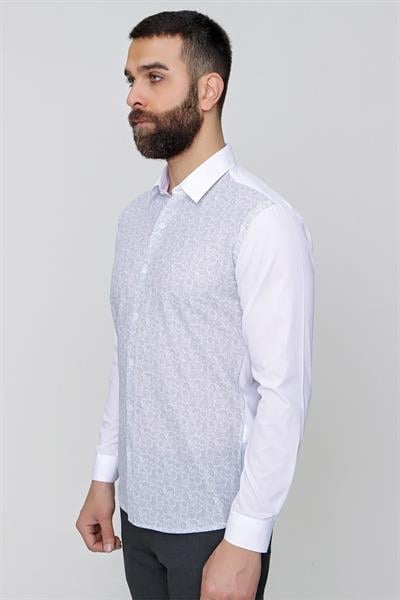 G 1481 Slim Fit Gri Spor Gömlek