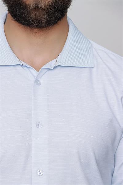 G 1491 Slim Fit Açık Mavi Spor Gömlek