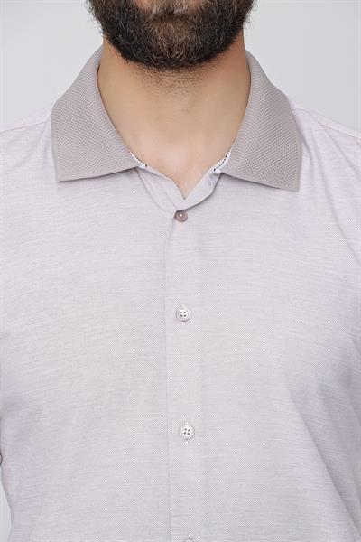 G 1491 Slim Fit Bej Spor Gömlek