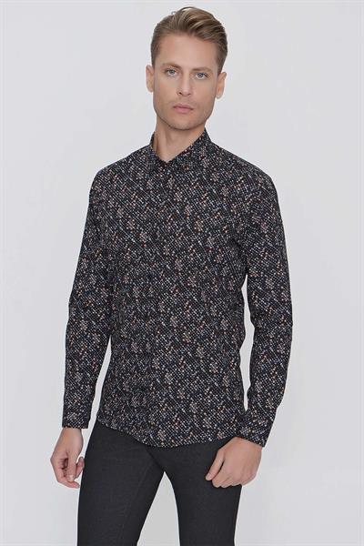 G 1520 Slim Fit Siyah Spor Gömlek